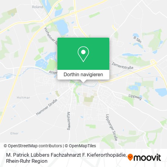 M. Patrick Lübbers Fachzahnarzt F. Kieferorthopädie Karte