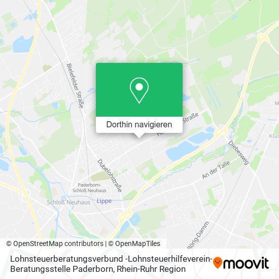 Lohnsteuerberatungsverbund -Lohnsteuerhilfeverein- Beratungsstelle Paderborn Karte