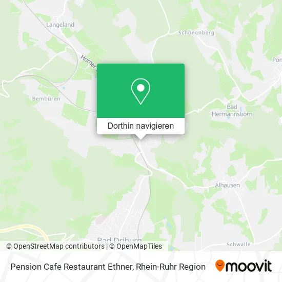 Pension Cafe Restaurant Ethner Karte