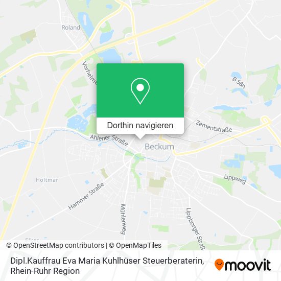 Dipl.Kauffrau Eva Maria Kuhlhüser Steuerberaterin Karte