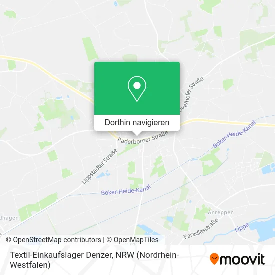 Textil-Einkaufslager Denzer Karte