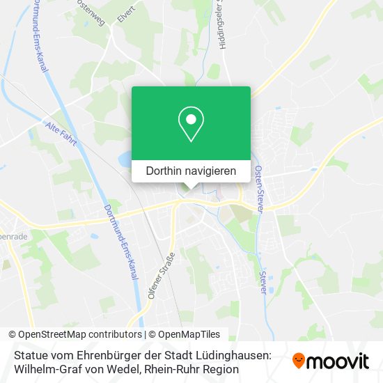 Statue vom Ehrenbürger der Stadt Lüdinghausen: Wilhelm-Graf von Wedel Karte