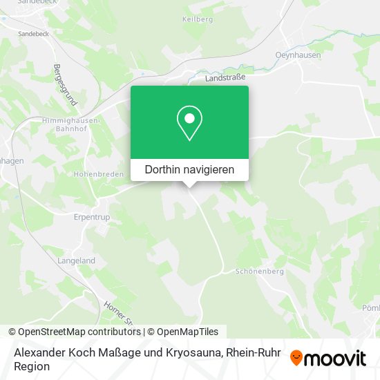 Alexander Koch Maßage und Kryosauna Karte