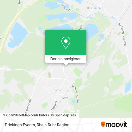 Prickings Events Karte