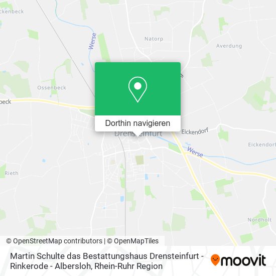 Martin Schulte das Bestattungshaus Drensteinfurt - Rinkerode - Albersloh Karte