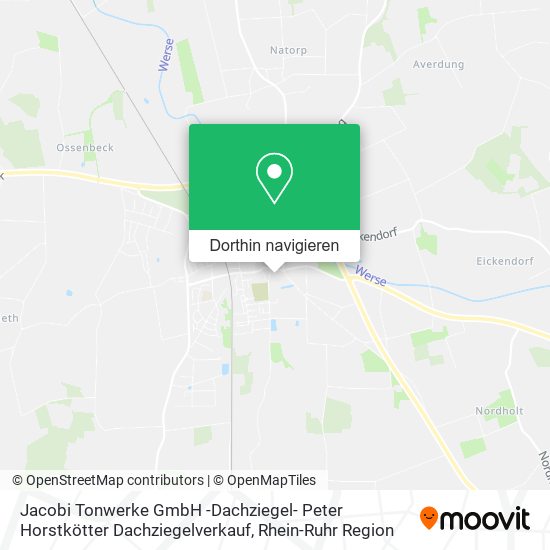 Jacobi Tonwerke GmbH -Dachziegel- Peter Horstkötter Dachziegelverkauf Karte