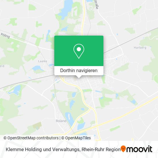 Klemme Holding und Verwaltungs Karte