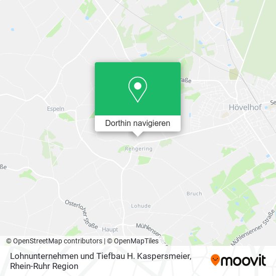 Lohnunternehmen und Tiefbau H. Kaspersmeier Karte