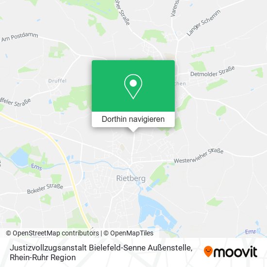 Justizvollzugsanstalt Bielefeld-Senne Außenstelle Karte