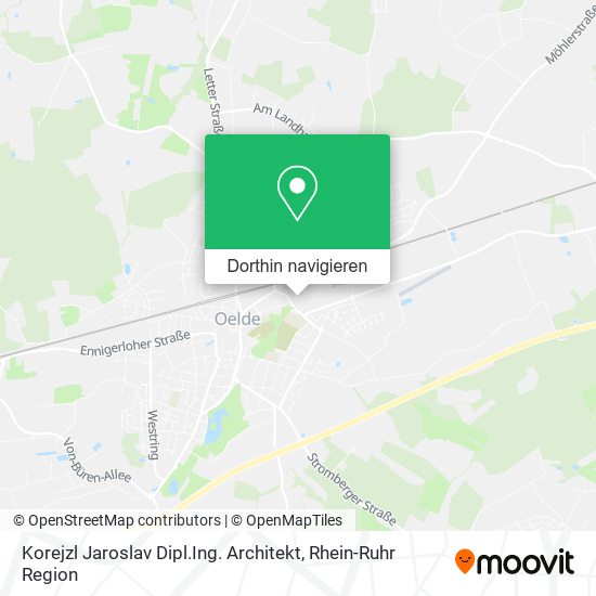 Korejzl Jaroslav Dipl.Ing. Architekt Karte