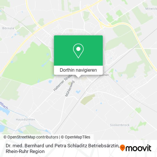 Dr. med. Bernhard und Petra Schladitz Betriebsärztin Karte