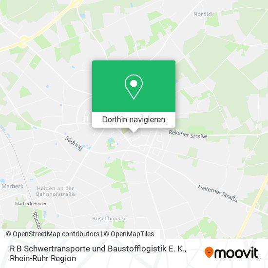 R B Schwertransporte und Baustofflogistik E. K. Karte