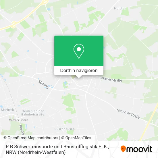 R B Schwertransporte und Baustofflogistik E. K. Karte