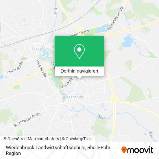 Wiedenbrück Landwirtschaftsschule Karte