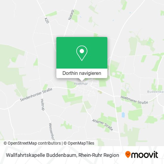 Wallfahrtskapelle Buddenbaum Karte