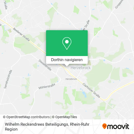 Wilhelm Reckendrees Beteiligungs Karte