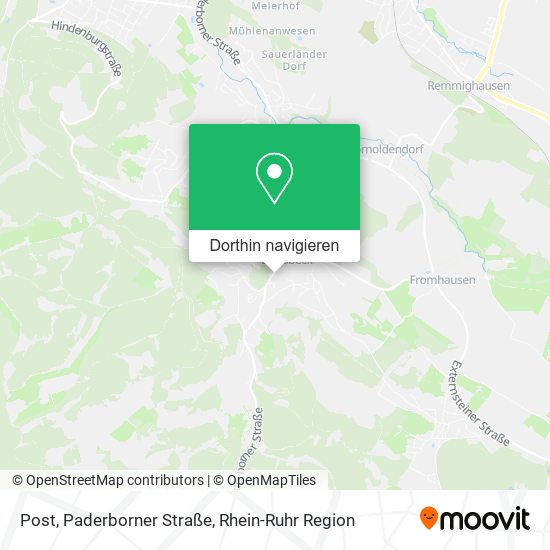Post, Paderborner Straße Karte