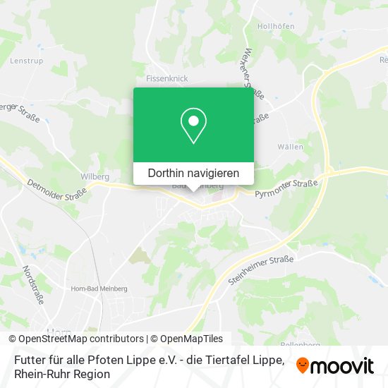 Futter für alle Pfoten Lippe e.V. - die Tiertafel Lippe Karte