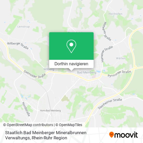 Staatlich Bad Meinberger Mineralbrunnen Verwaltungs Karte