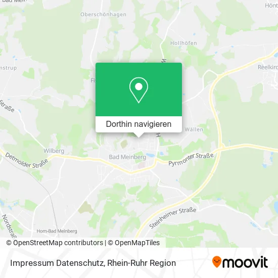 Impressum Datenschutz Karte