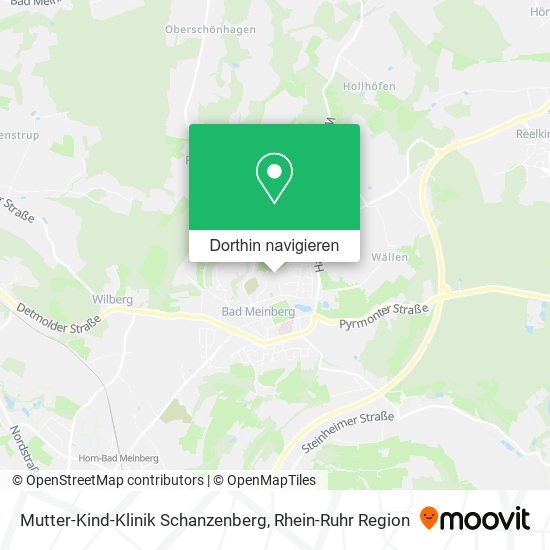 Mutter-Kind-Klinik Schanzenberg Karte
