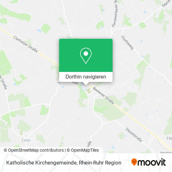 Katholische Kirchengemeinde Karte