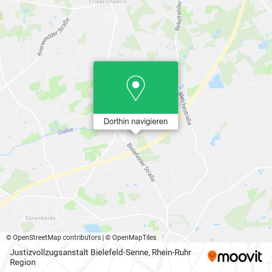 Justizvollzugsanstalt Bielefeld-Senne Karte