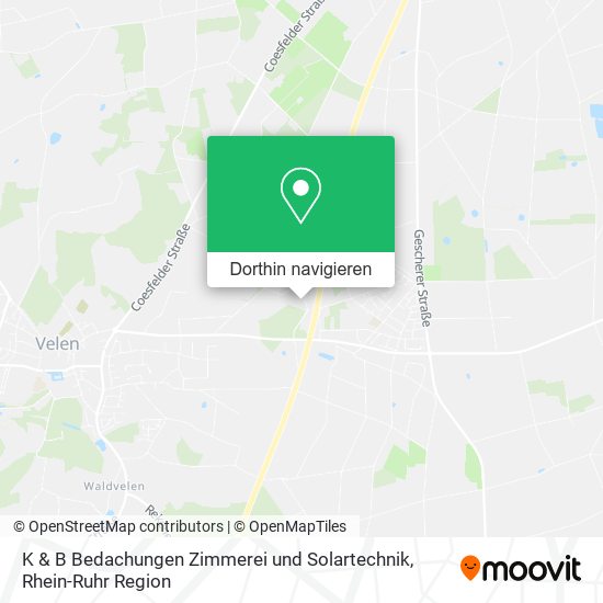 K & B Bedachungen Zimmerei und Solartechnik Karte