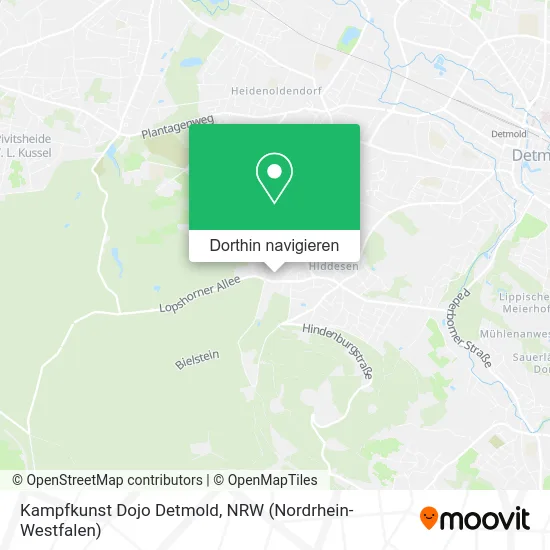 Kampfkunst Dojo Detmold Karte