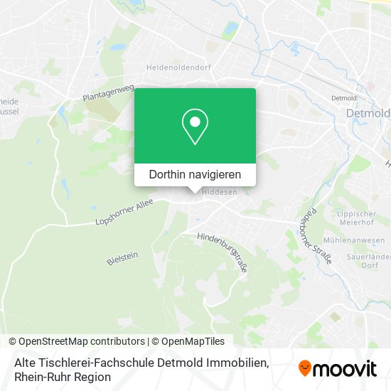 Alte Tischlerei-Fachschule Detmold Immobilien Karte