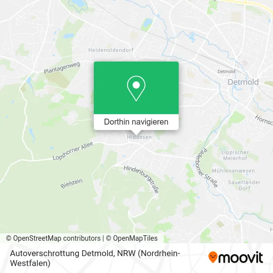 Autoverschrottung Detmold Karte