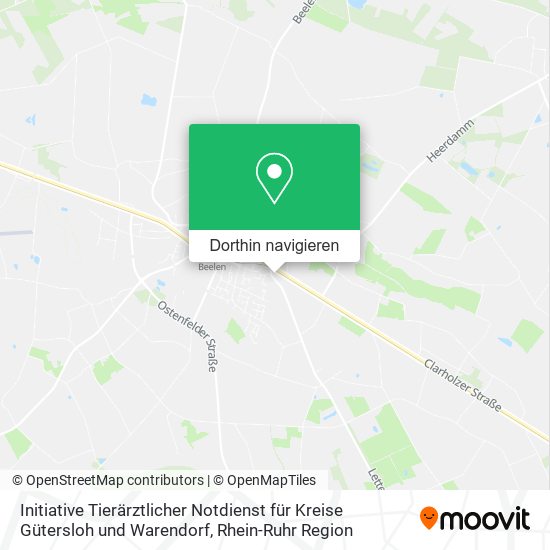 Initiative Tierärztlicher Notdienst für Kreise Gütersloh und Warendorf Karte