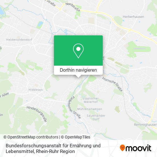 Bundesforschungsanstalt für Ernährung und Lebensmittel Karte