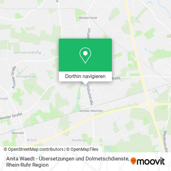 Anita Waedt - Übersetzungen und Dolmetschdienste Karte