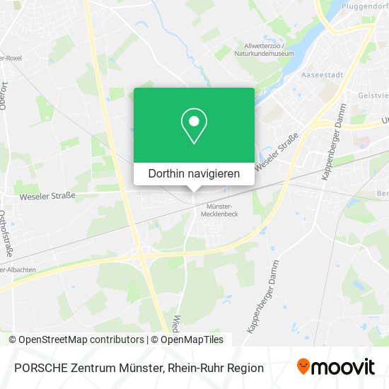 PORSCHE Zentrum Münster Karte