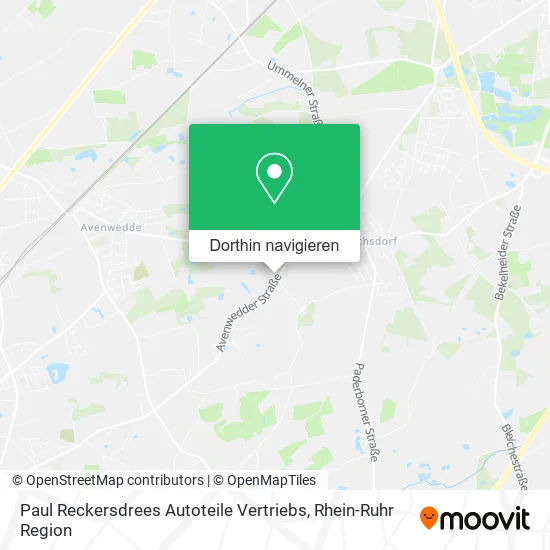 Paul Reckersdrees Autoteile Vertriebs Karte