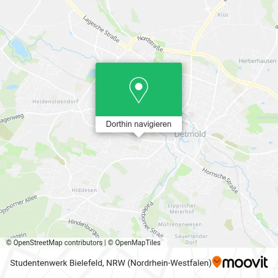 Studentenwerk Bielefeld Karte