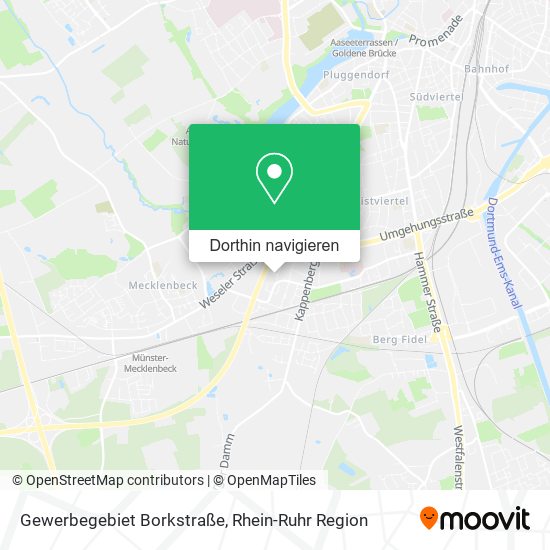 Gewerbegebiet Borkstraße Karte