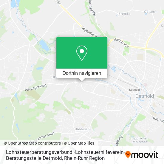 Lohnsteuerberatungsverbund -Lohnsteuerhilfeverein- Beratungsstelle Detmold Karte
