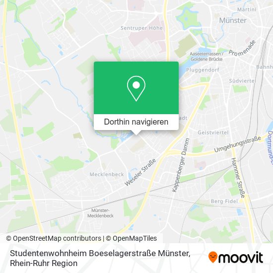 Studentenwohnheim Boeselagerstraße Münster Karte