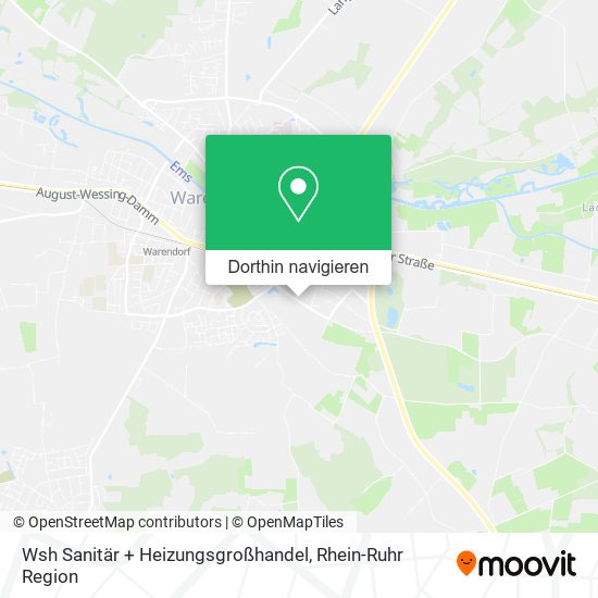 Wsh Sanitär + Heizungsgroßhandel Karte