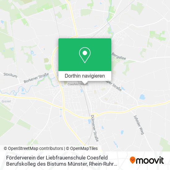 Förderverein der Liebfrauenschule Coesfeld Berufskolleg des Bistums Münster Karte