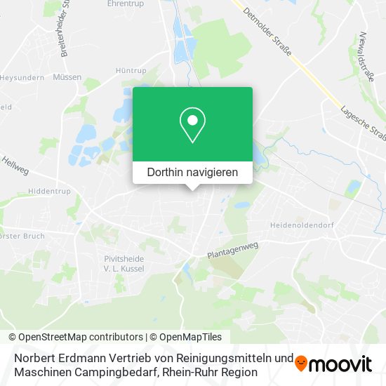 Norbert Erdmann Vertrieb von Reinigungsmitteln und Maschinen Campingbedarf Karte