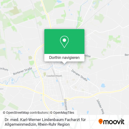 Dr. med. Karl-Werner Lindenbaum Facharzt für Allgemeinmedizin Karte