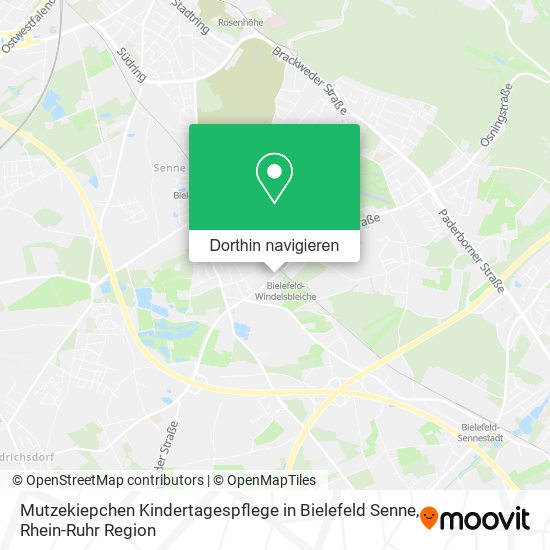 Mutzekiepchen Kindertagespflege in Bielefeld Senne Karte