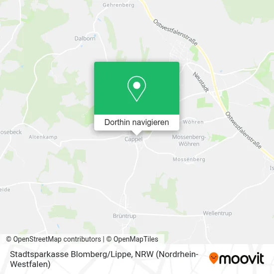 Stadtsparkasse Blomberg/Lippe Karte