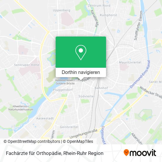 Fachärzte für Orthopädie Karte