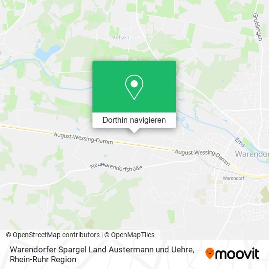 Warendorfer Spargel Land Austermann und Uehre Karte