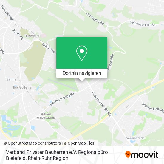 Verband Privater Bauherren e.V. Regionalbüro Bielefeld Karte