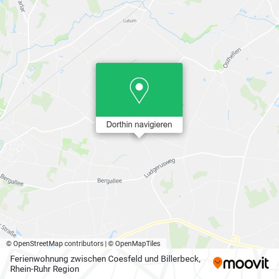 Ferienwohnung zwischen Coesfeld und Billerbeck Karte